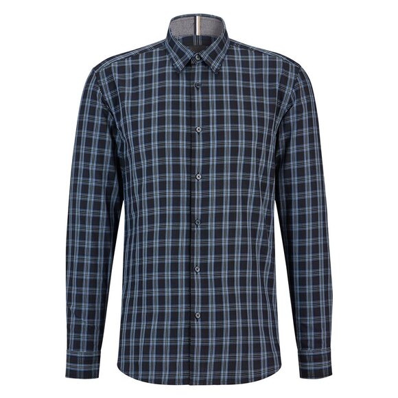 Boss NWT Liam Men's Regular Fit Cotton Twill Check Shirt Size S Button Front - Picture 2 of 12